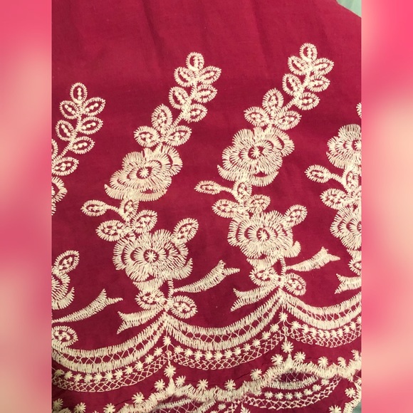 SHES COOL Fuchsia SunDress w Cream Embroidery MINT - Picture 6 of 8